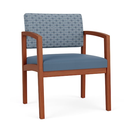 Lenox Wood Wide Guest Chair Wood Frame, Cherry, RS Rain Song Back, MD Titan Seat